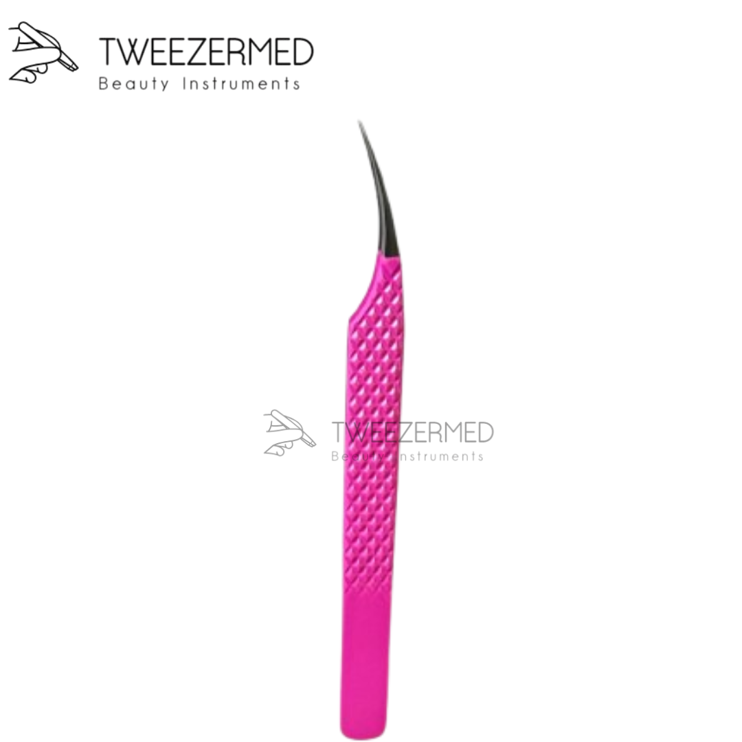 Pink Anti-Static Lash Tweezer – Powder Coated Pro Tool by Tweezermed