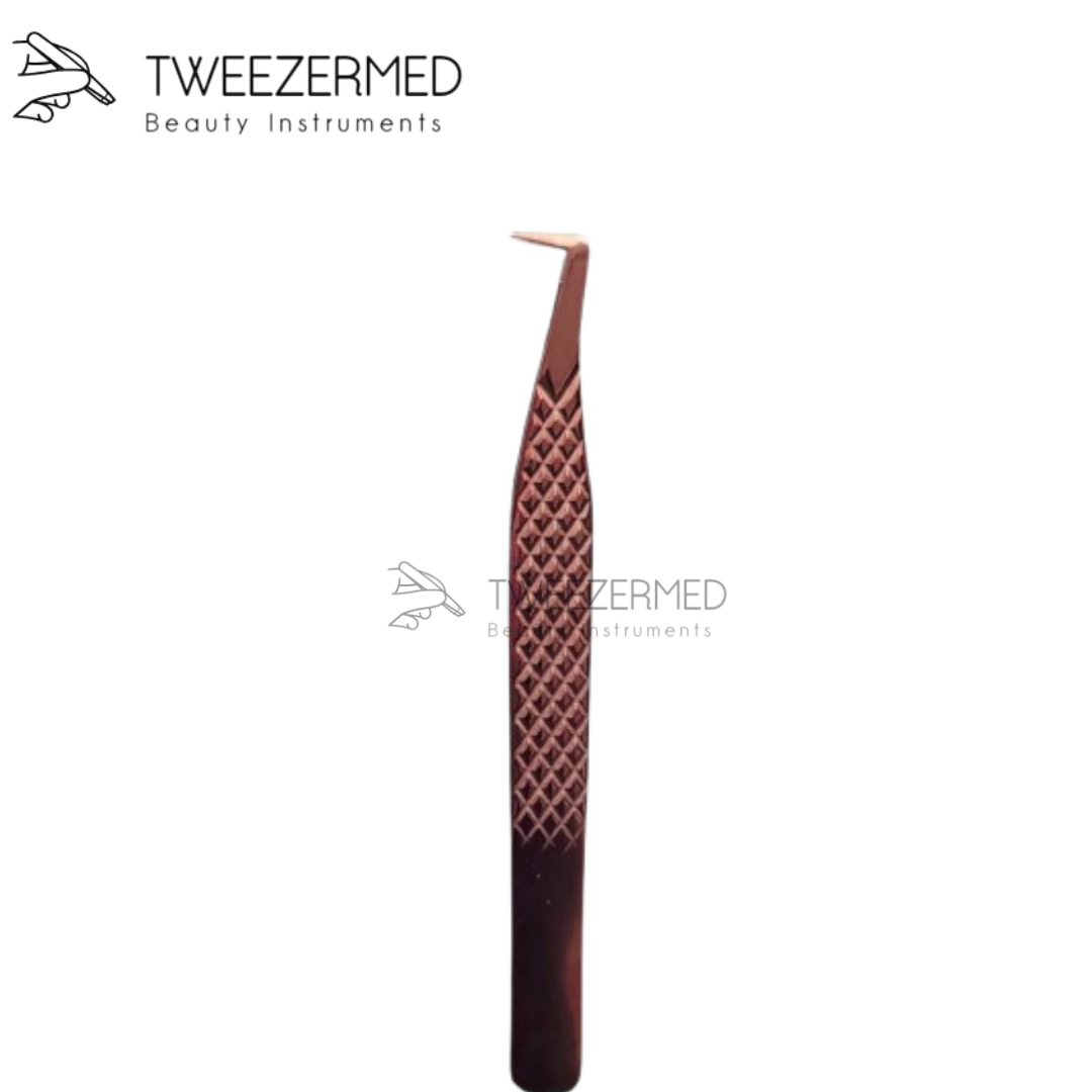 Rose Gold Lash Tweezer – Precision Titanium Tool by Tweezermed