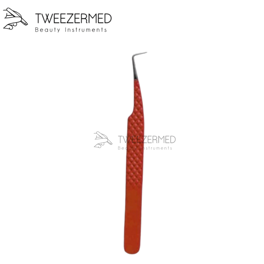 Red Lash Tweezer – Anti-Static Powder Coated Tool by Tweezermed