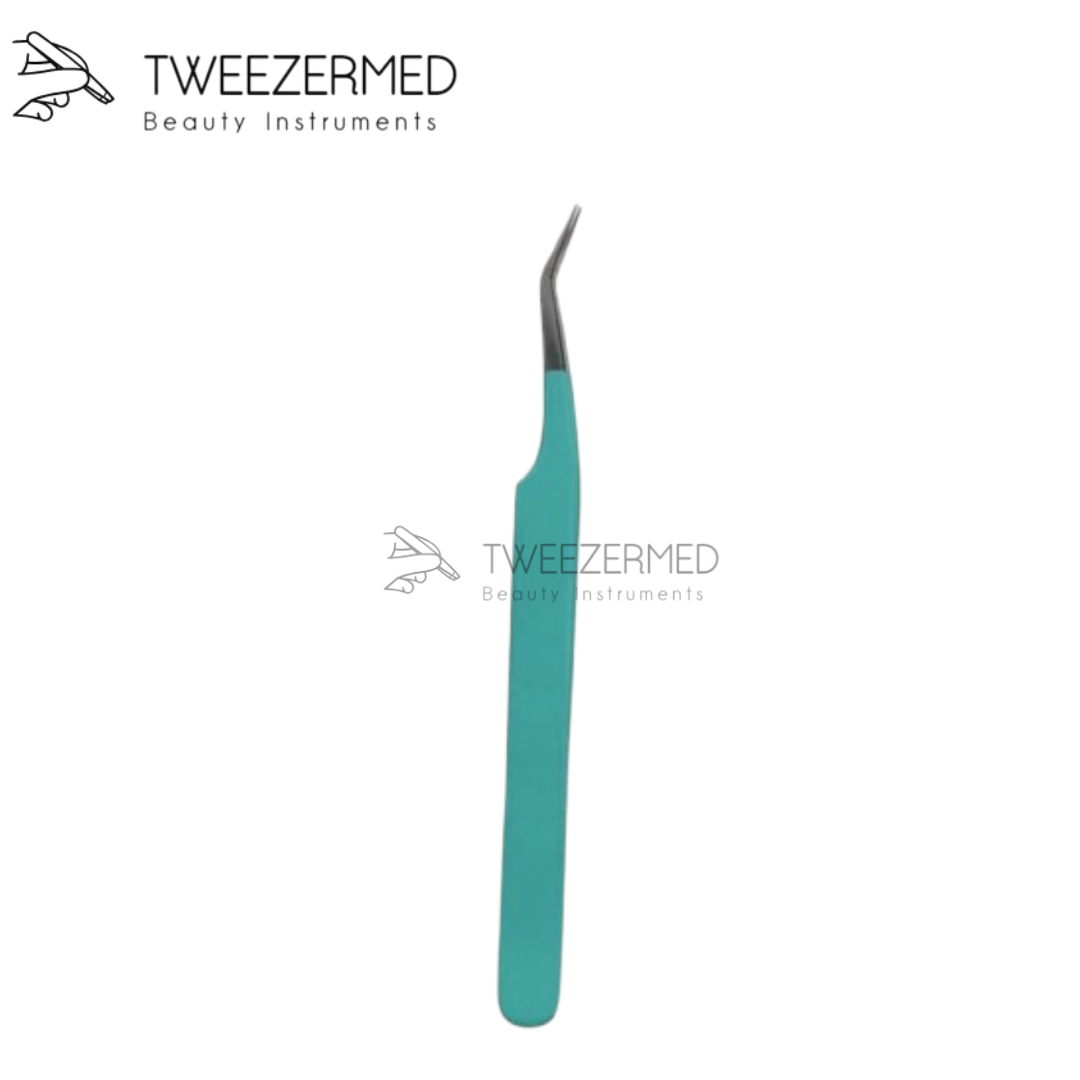 Sea Green Lash Tweezer – Anti-Static Matte Tool by Tweezermed
