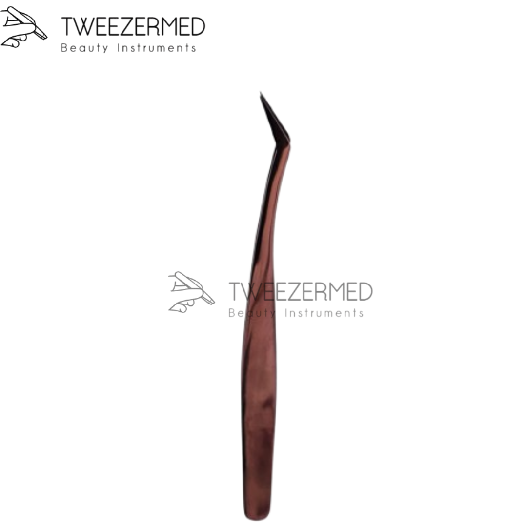 Rose Gold Lash Tweezer – Precision Titanium Tool by Tweezermed