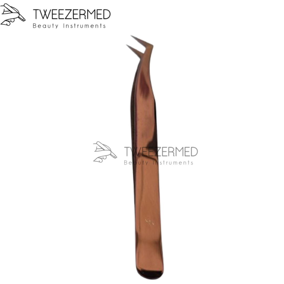 Rose Gold Lash Tweezer – Precision Titanium Tool by Tweezermed
