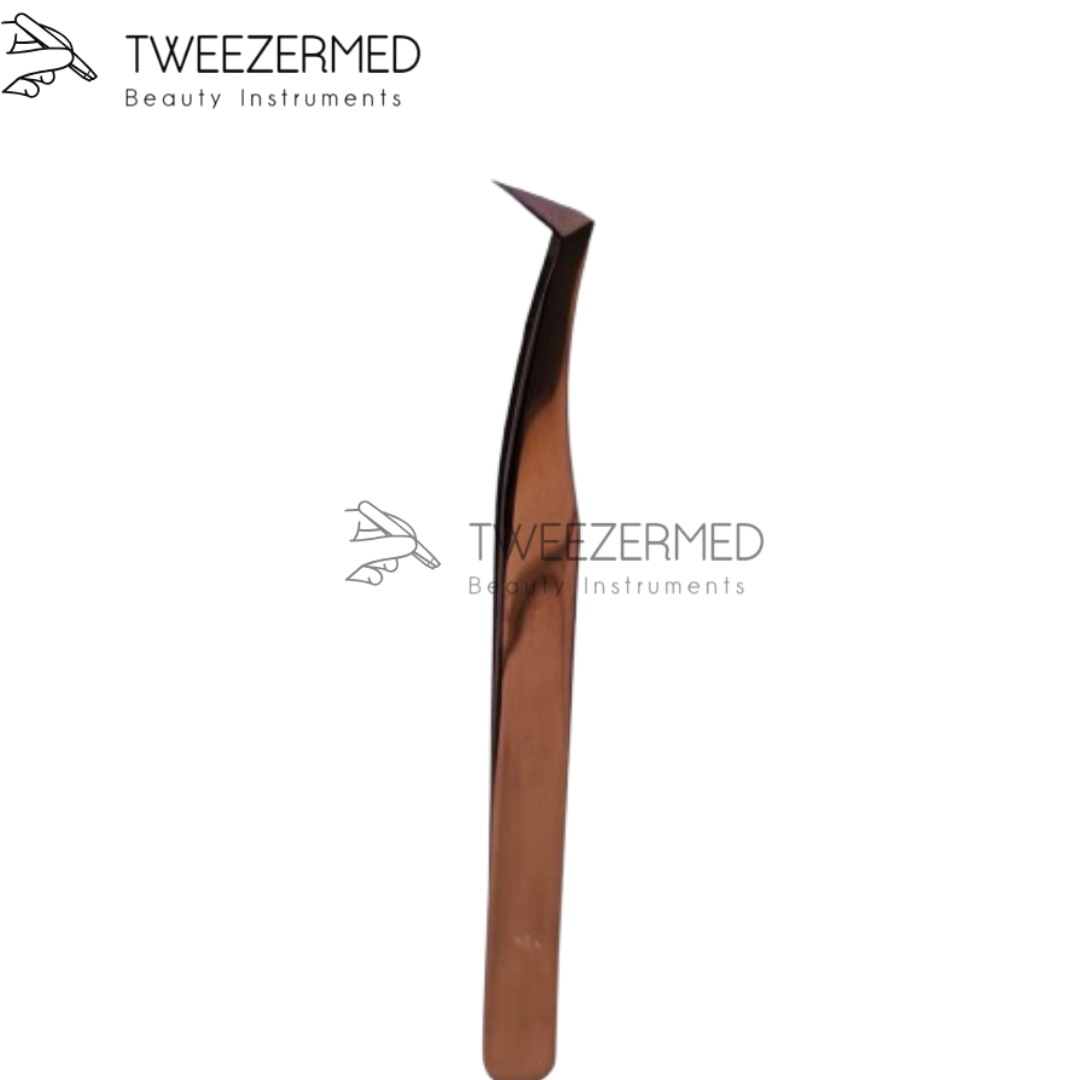 Rose Gold Lash Tweezer – Precision Titanium Tool by Tweezermed