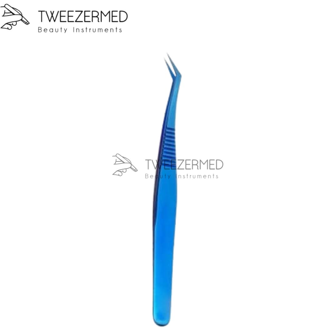 Blue Titanium Plasma Lash Tweezer – Precision Pro Tool by Tweezermed