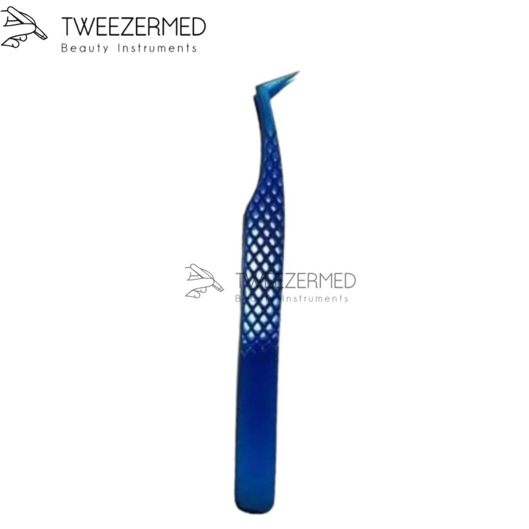 Blue Titanium Plasma Lash Tweezer – Precision Pro Tool by Tweezermed