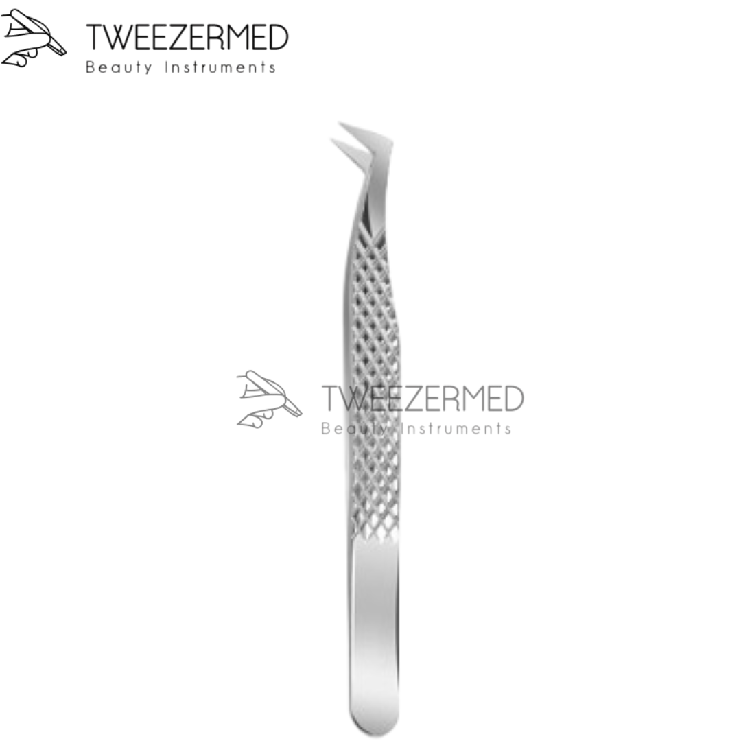 Stainless Steel Eyelash Tweezer – Precision Grip for Classic & Volume Lash Application By Eyebrow Tweezer