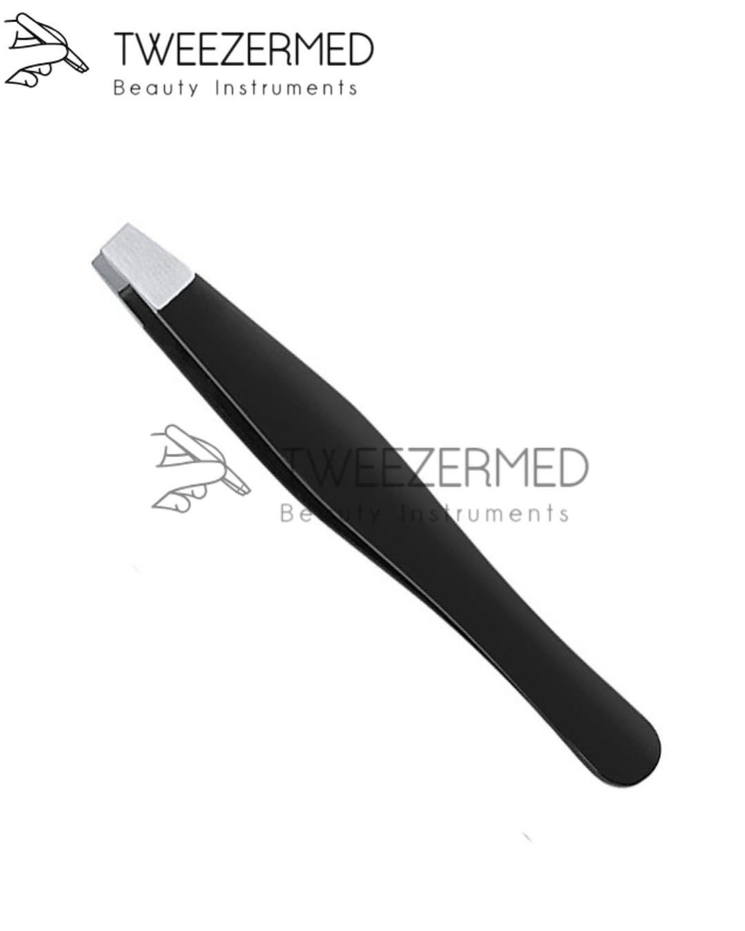 Powder-Coated Eyebrow Tweezer – Slanted Tip Precision by Tweezermed