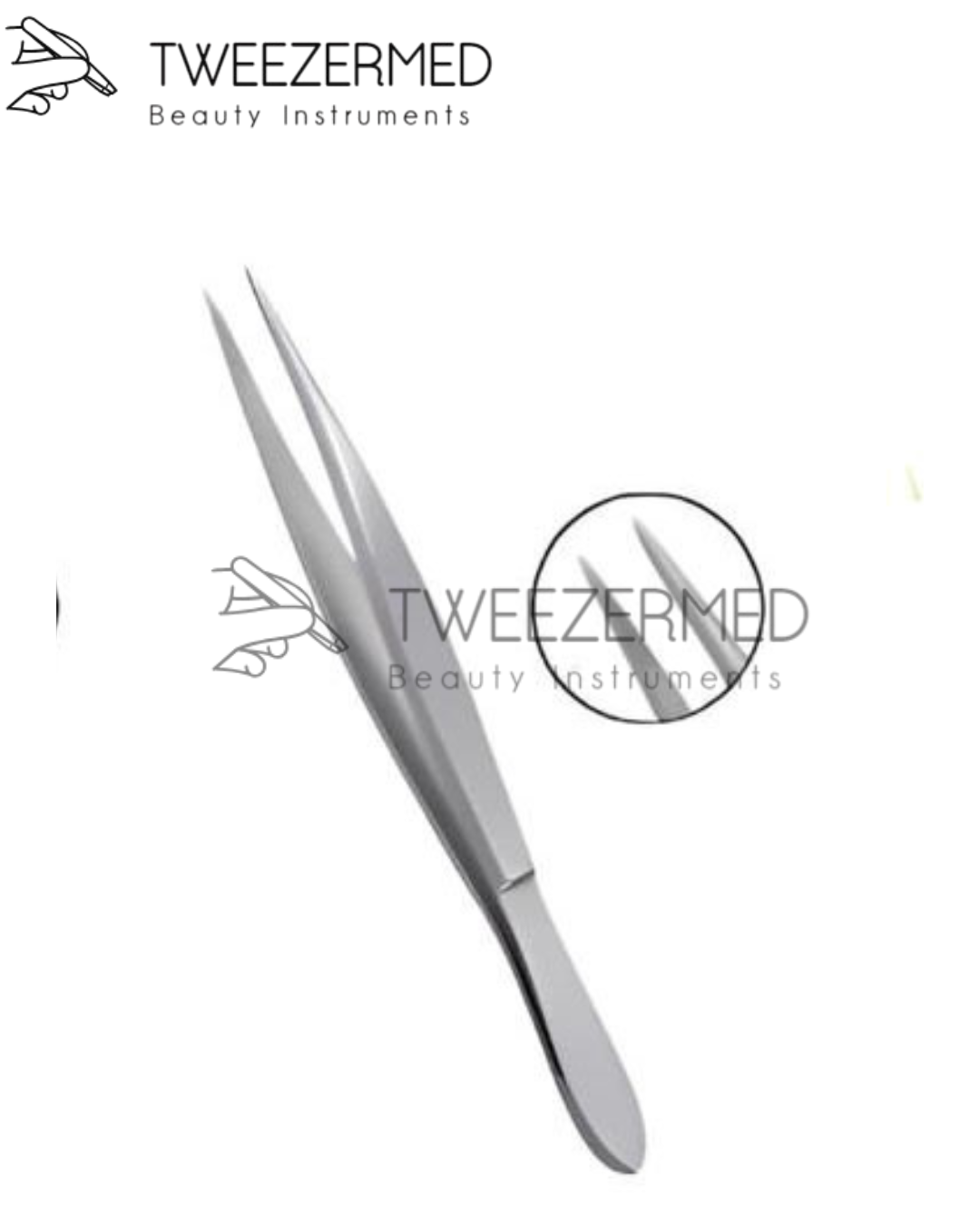 Precision Eyebrow Tweezer – Stainless Steel Slant Tip by Tweezermed