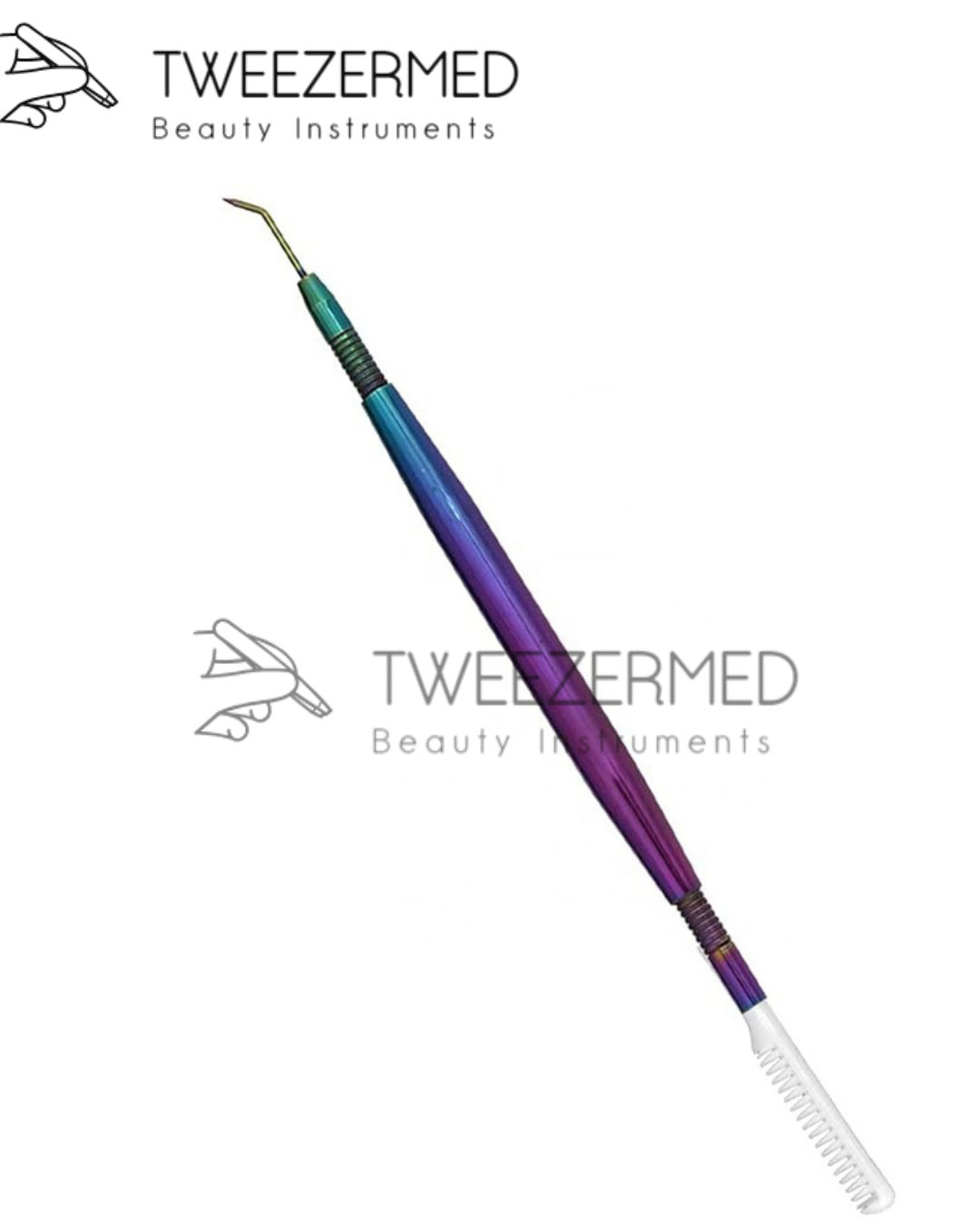 Purple & Blue Lash Separator – Dual Tone Gradient Tweezer by TweezerMed