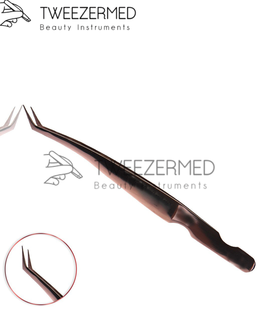 Rose Gold Lash Tweezer – Precision Titanium Tool by Tweezermed