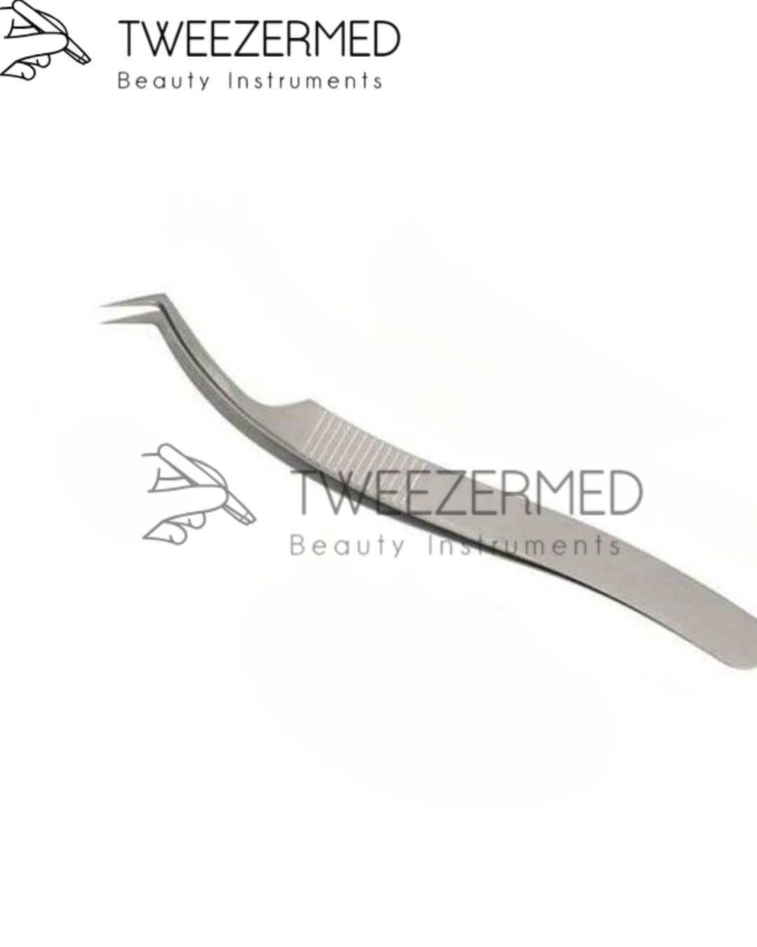 Matte Finish Lash Tweezer – Raw Steel Precision Tool by Tweezermed