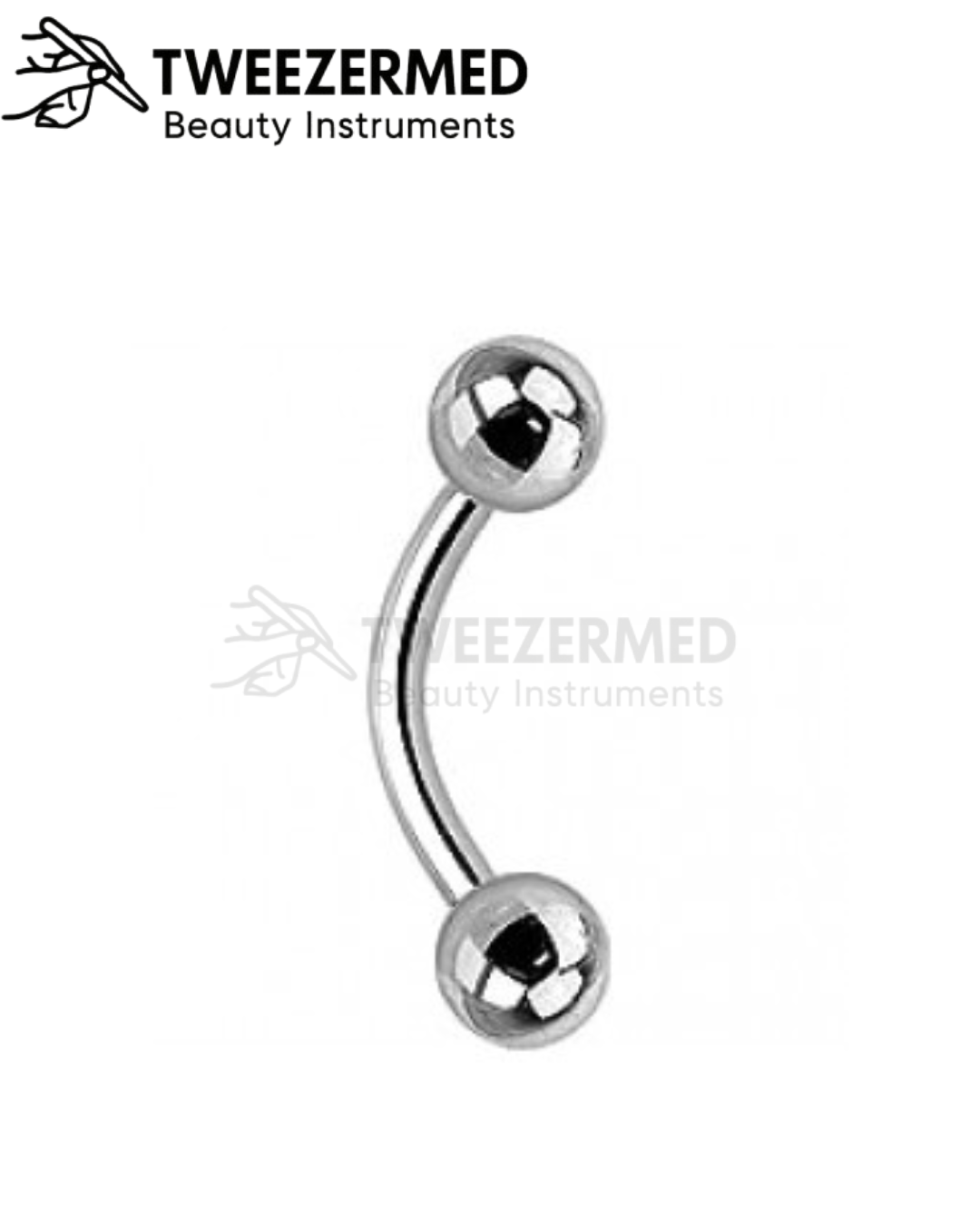 Threaded Curved Barbell – Surgical Steel 1 Pc by TweezerMed