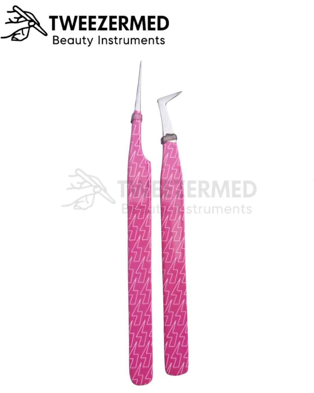 2 Pcs Paper Coated Eyelash Tweezer Set – Pro Lash Tool by TweezerMed