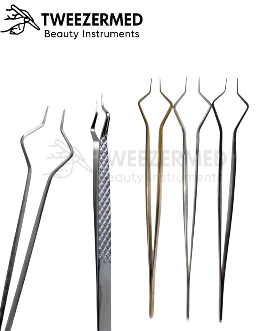 3 Pcs Multi-Color Lash Tweezer Set – Vibrant Pro Kit by TweezerMed