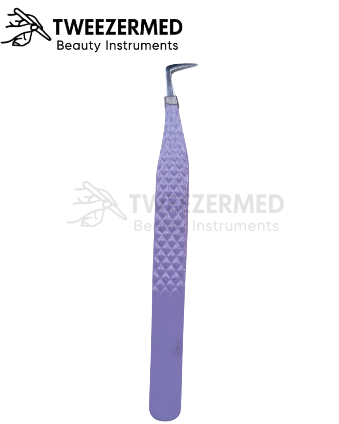 1 Pc Purple Lash Tweezer – Silver Tip Precision by TweezerMed