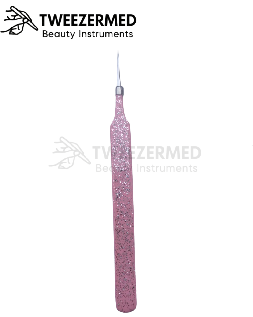 1 Pc Shiny Powder Coated Lash Tweezer – Luxe Grip by TweezerMed