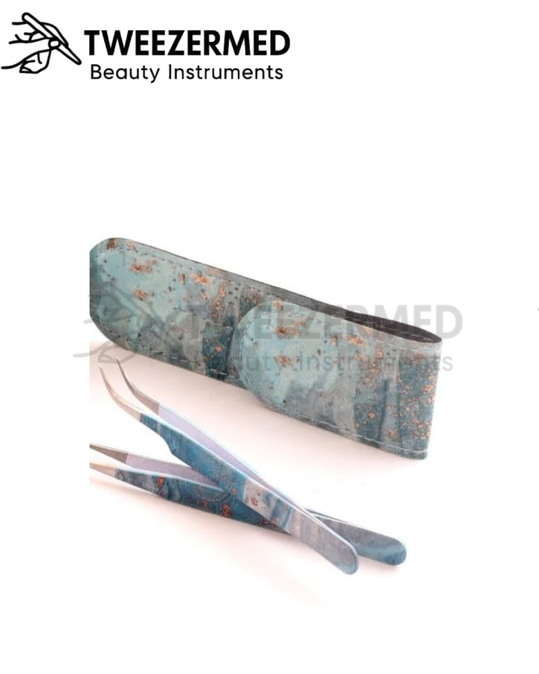 2 Pcs Lash Tweezer Set with Pouch – Precision Tools by Tweezermed