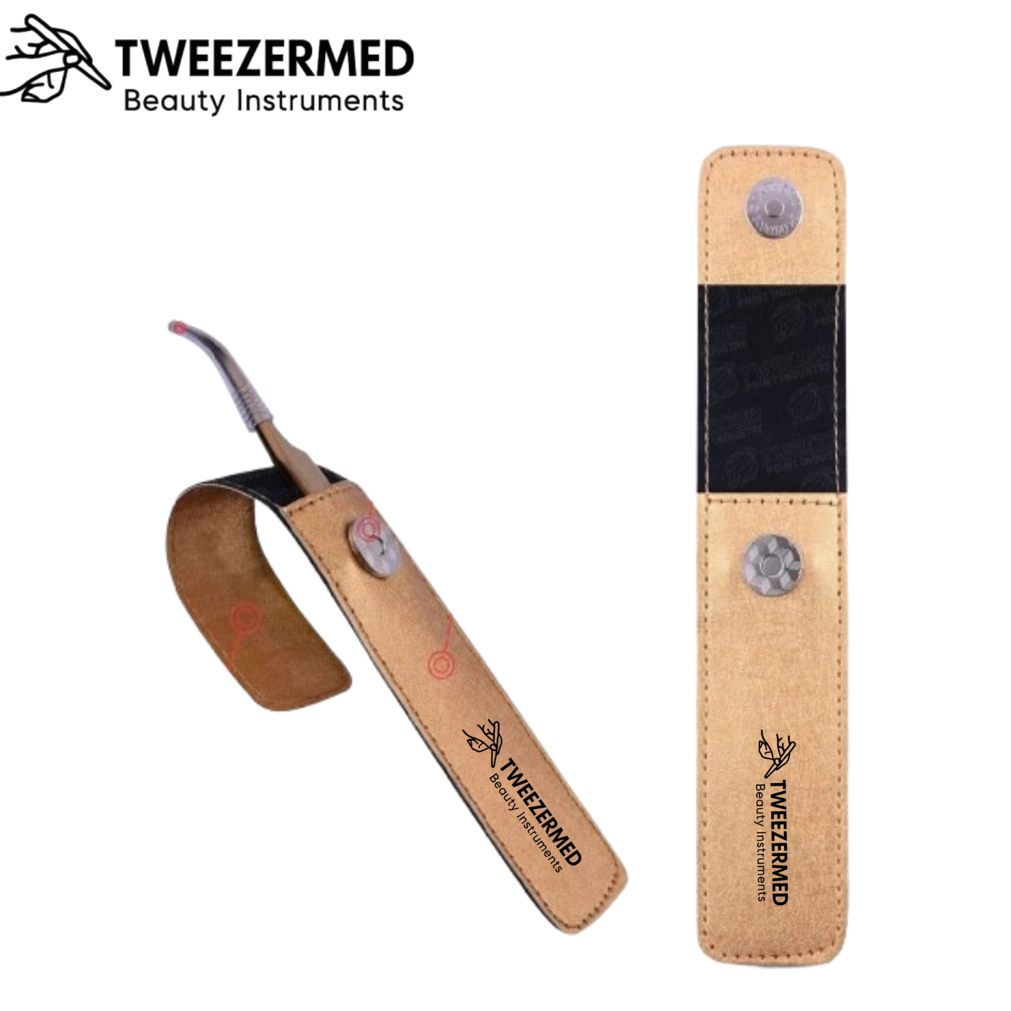 1pc Eyelash Tweezer with Travel Pouch | Precision Lash Tool