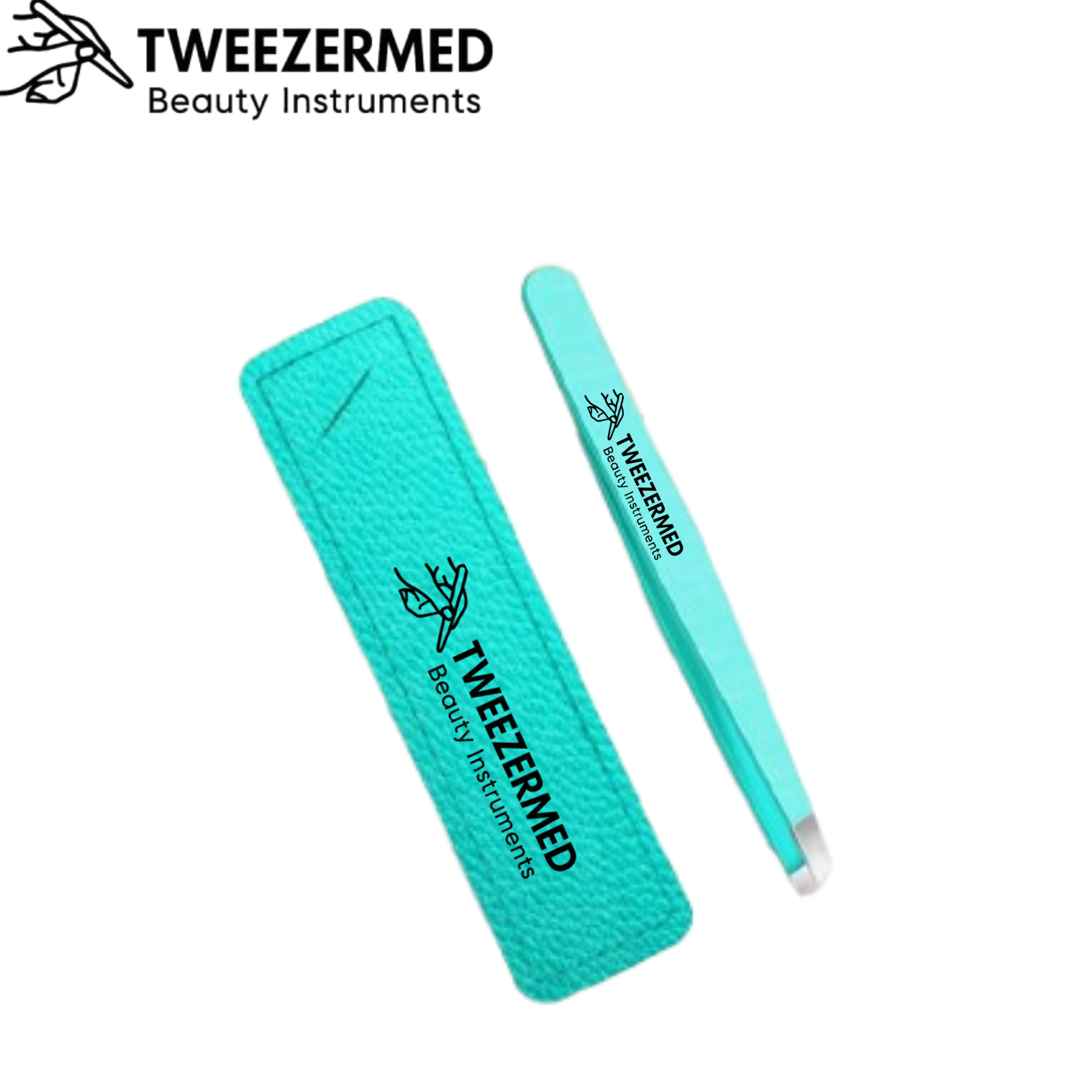 Sea Blue Eyebrow Tweezer – 1 Pc Travel Set | Tweezermed